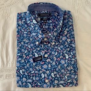 Men’s Long-sleeve Button Down Shirt | Floral Print